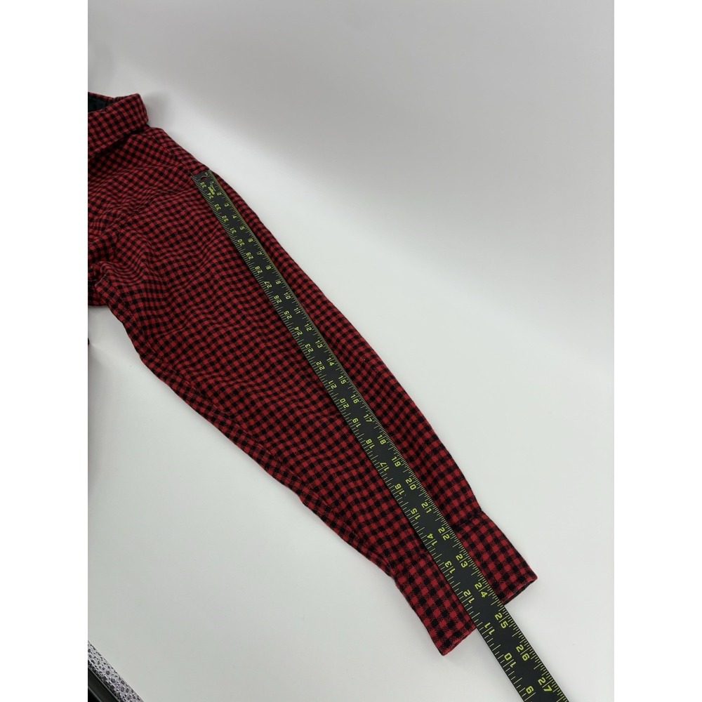 VNTG‎ 80's LL Bean Shirt Wool Red Black Large Long Flannel Buffalo Plaid US Made - Picture 5 of 7